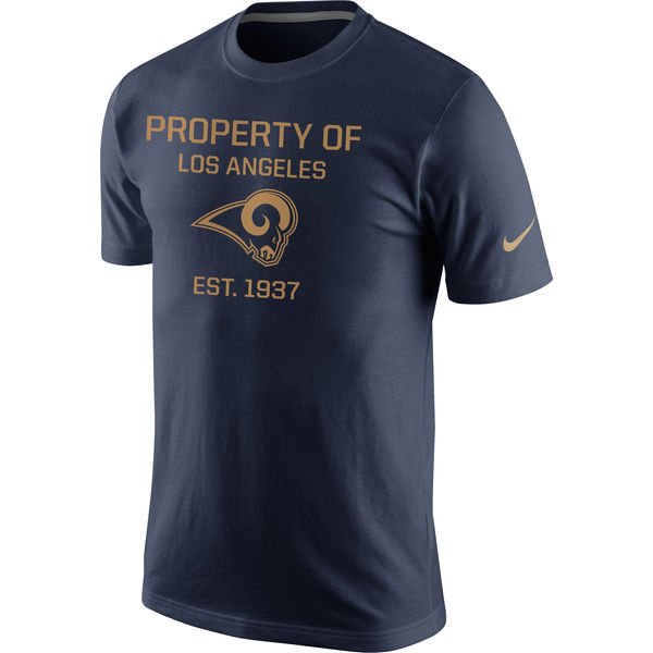 Men NFL Los Angeles Rams Nike Property Of Performance TShirt  Navy